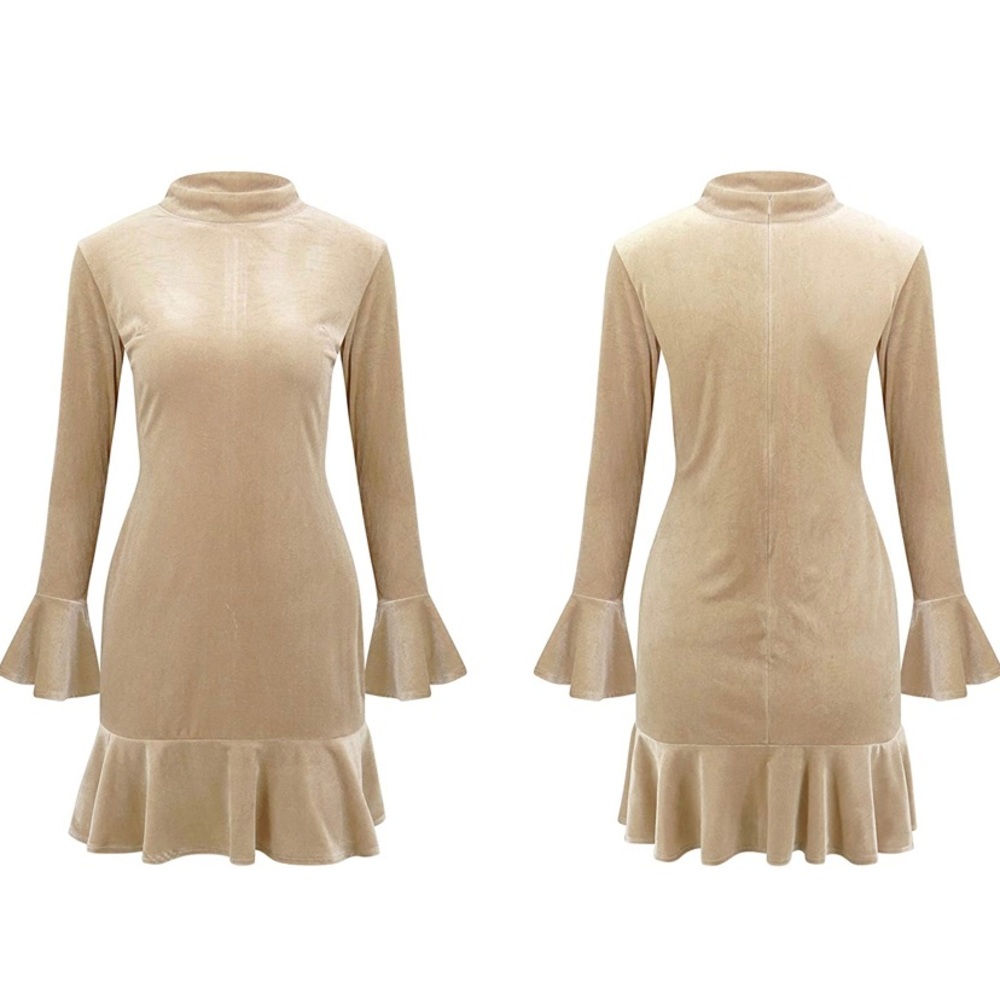 Velvet champagne dress